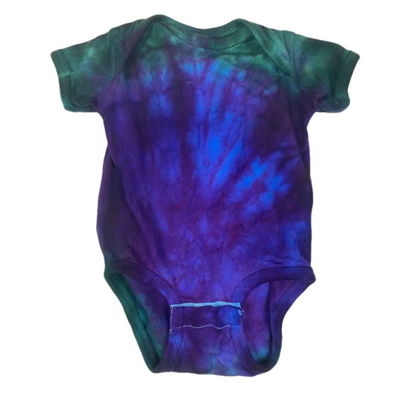 Tie-Dyed Green, Blue, and Purple One Piece - Picture 1 of 2